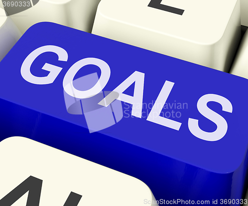 Image of Goals Key Shows Objectives Aims Or Aspirations