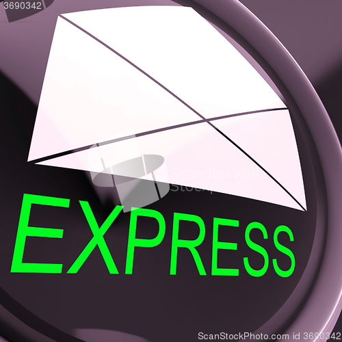 Image of Express Envelope Means Fast And Priority Post