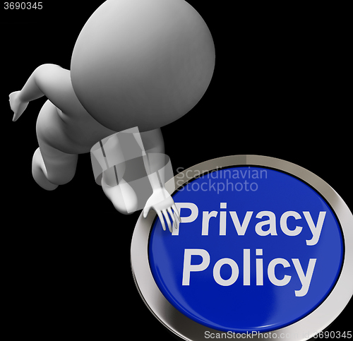 Image of Privacy Policy Button Shows The Company Data Protection Terms