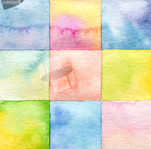 Image of Abstract  square watercolor painted background