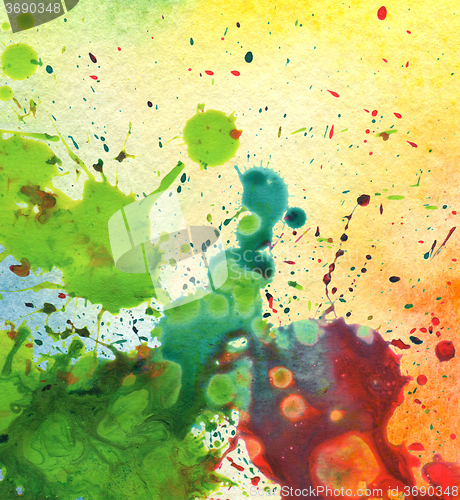 Image of abstract watercolor painting blot background