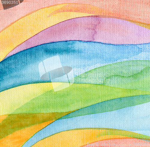 Image of Abstract wave watercolor painted background