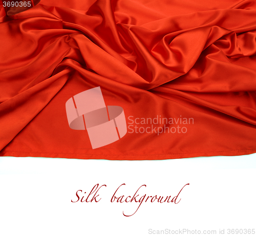 Image of red silk fabric background