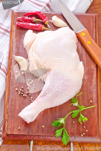 Image of raw chicken leg