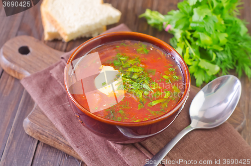 Image of fresh beet soup