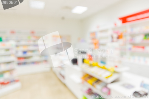 Image of pharmacy or drugstore room background