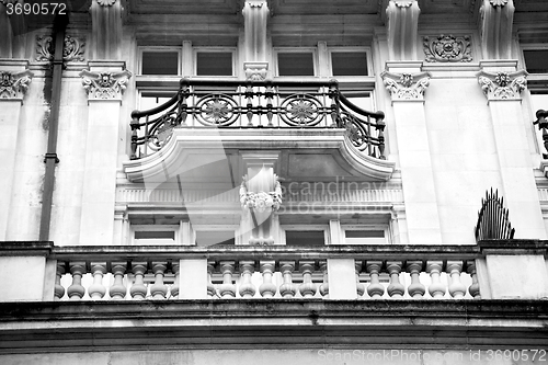 Image of exterior old architecture in england london europe wall and hist