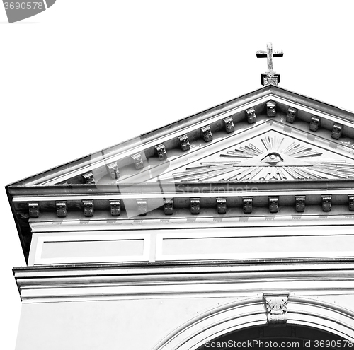 Image of  entrance   door    in italy   ancian wood and traditional  text