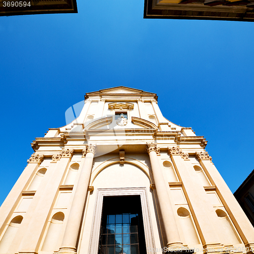 Image of column old architecture in italy europe milan religion       and