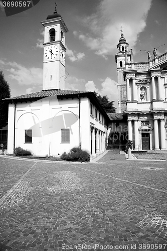 Image of column old architecture in italy europe milan religion       and