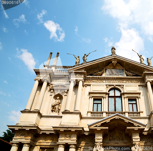 Image of column old architecture in italy europe milan religion       and