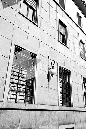 Image of in europe italy milan old architecture and venetian blind wall