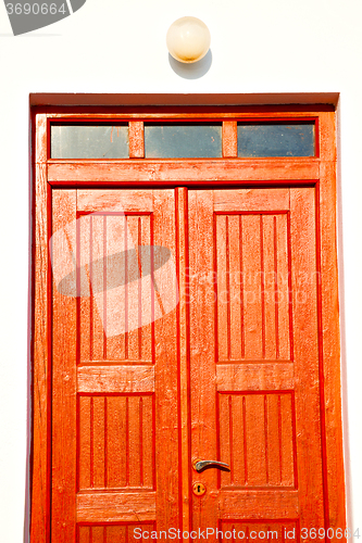 Image of white  red brown   greece europe and    wall