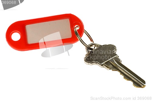 Image of Key with key tag

