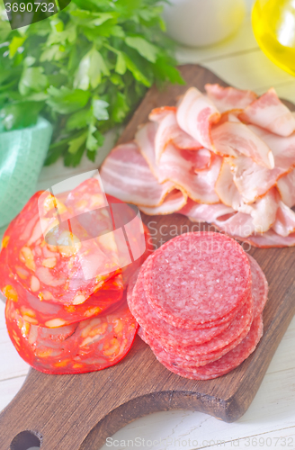 Image of salami and bacon