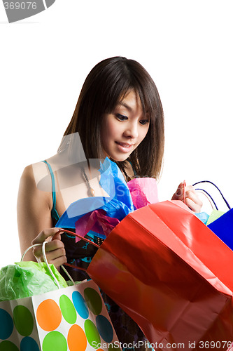 Image of Shopping girl