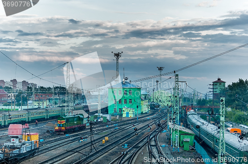 Image of Novosibirsk railway station. Russia