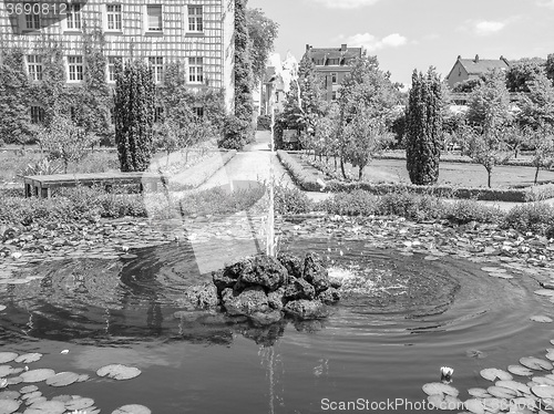 Image of Black and white Prince Georg Garden in Darmstadt