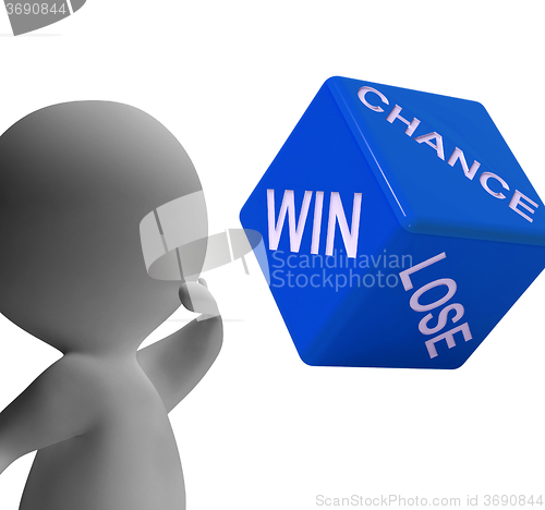 Image of Chance Win Lose Dice Shows Gambling And Risk