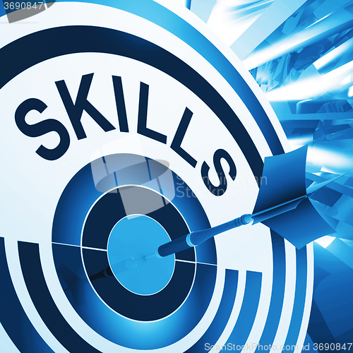 Image of Skills Target Means Aptitude, Competence And Abilities