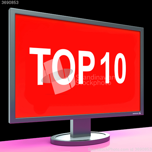 Image of Top Ten Screen Shows Best Ranking Or Rating