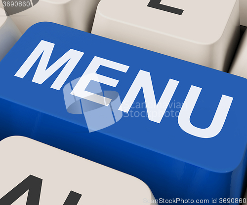 Image of Menu Keys Shows Ordering Food Menus Online