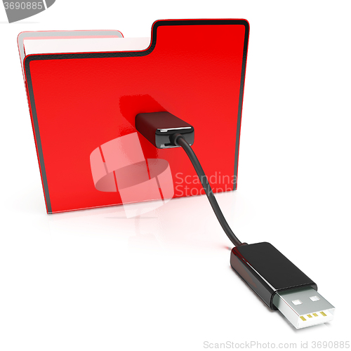 Image of Usb Folder Or File Shows Storage And Memory