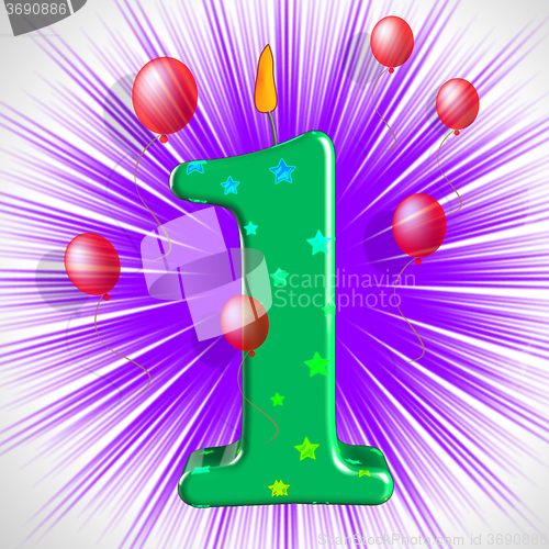 Image of Number One Party Shows One Year Anniversary Or Birthday