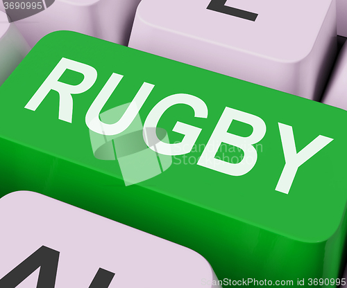Image of Rubgy Key Shows Sport Or Game Online