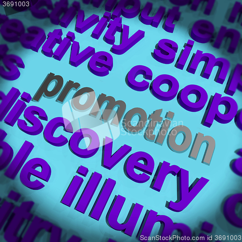 Image of Promotion Word Means Advertising Campaign Or Special Deal