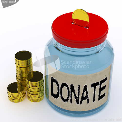 Image of Donate Jar Means Fundraiser Charity And Giving