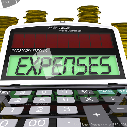 Image of Expenses Calculator Shows Business Expenditure And Bookkeeping