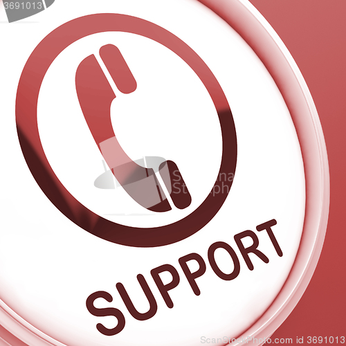 Image of Support Button Shows Call For Advice