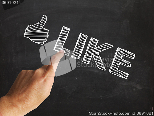 Image of Thumbs Up Like Shows Follow Or Social Media LIkes