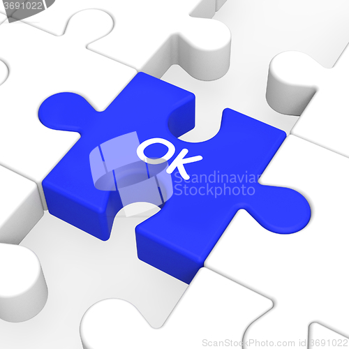 Image of Ok Puzzle Shows Approved Correct Okay Or Passed