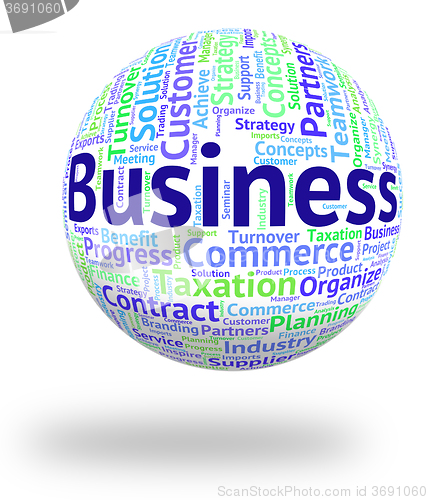Image of Business Word Means Businesses Trade And Words