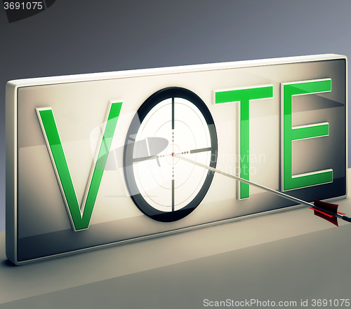Image of Vote Target Shows Options Or Choices