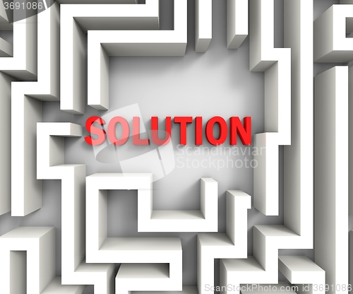 Image of Solution In Maze Shows Puzzle Solved