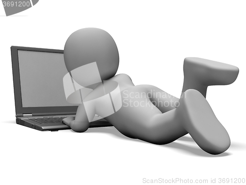Image of Laptop Computer Shows Browsing Web Online