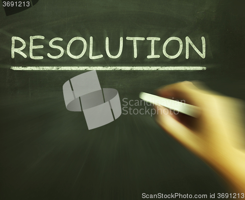 Image of Resolution Chalk Means Solution Settlement Or Outcome