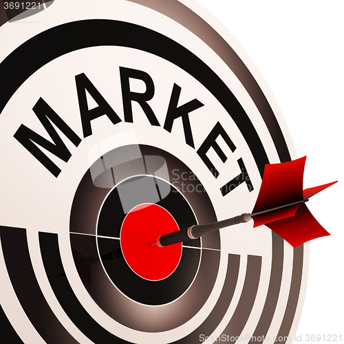 Image of Target Market Means Consumer Targeting