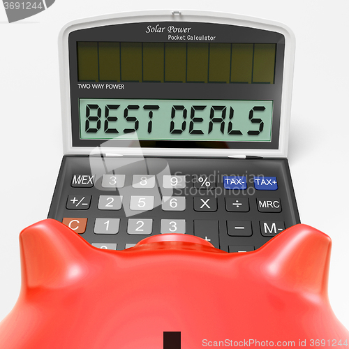 Image of Best Deals Calculator Means Great Buy And Savings