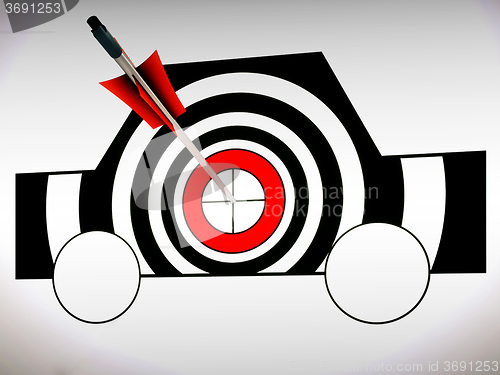 Image of Car Target Shows Excellence And Accuracy