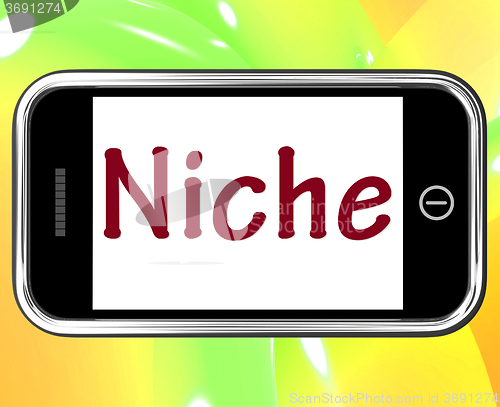 Image of Niche Smartphone Shows Web Opening Or Specialty