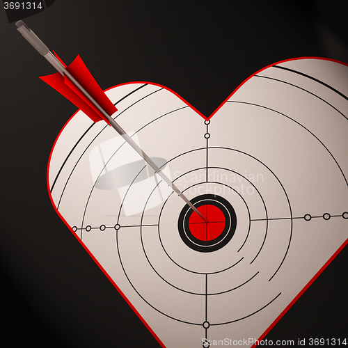 Image of Heart Target Shows Successful Romance