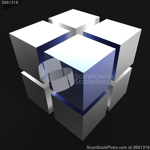 Image of 3d Design Blocks Showing Futuristic Graphic