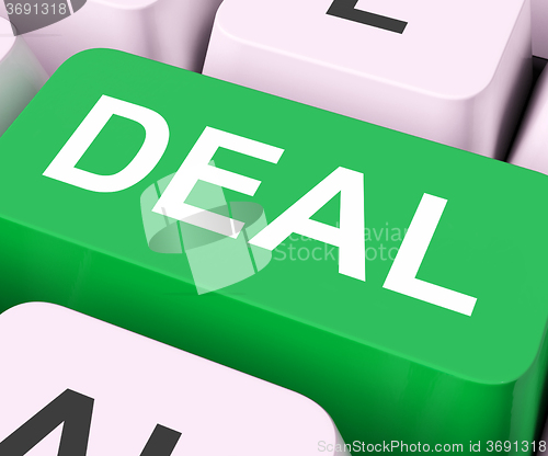 Image of Deal Key Shows Contract Or Dealing\r