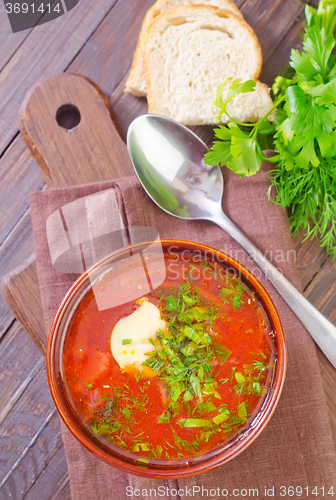 Image of fresh beet soup