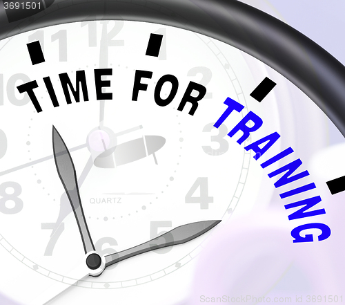 Image of Time For Training Message Showing Coaching And Instructing