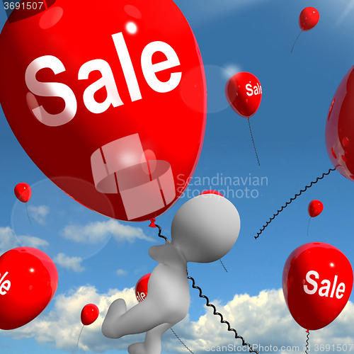 Image of Sale Balloons Shows Offers in Selling and Discounts